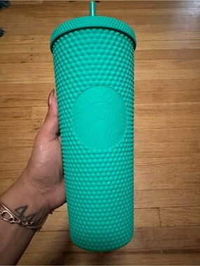 Starbucks Mint Green Studded Reusable Tumbler with Straw